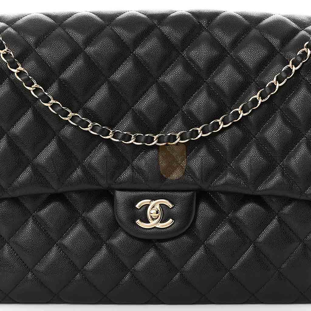 Ch*el master maxi cf40 caviar quilted travel flap bag (40*27*12cm)